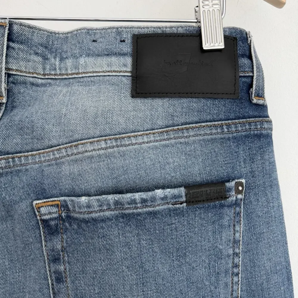 7 For All Mankind Jeans Mens 32x32 Blue Paxtyn Performance Slim Fit Distressed